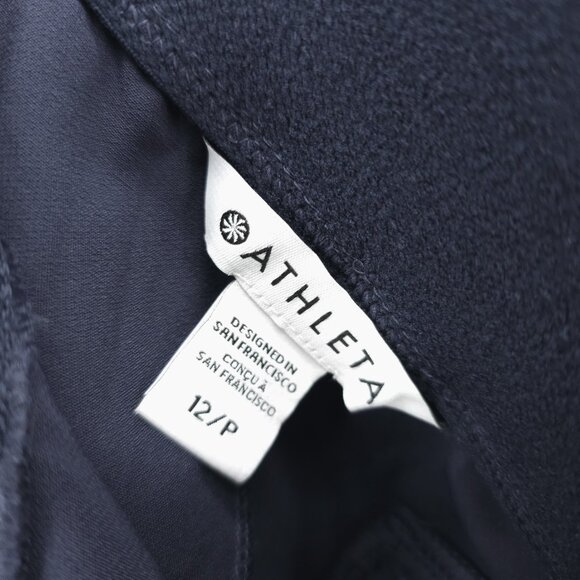 ATHLETA Endless High Rise Cargo Pant Navy Blue Stretch Elastic Waist PETITE 12P - Picture 5 of 8